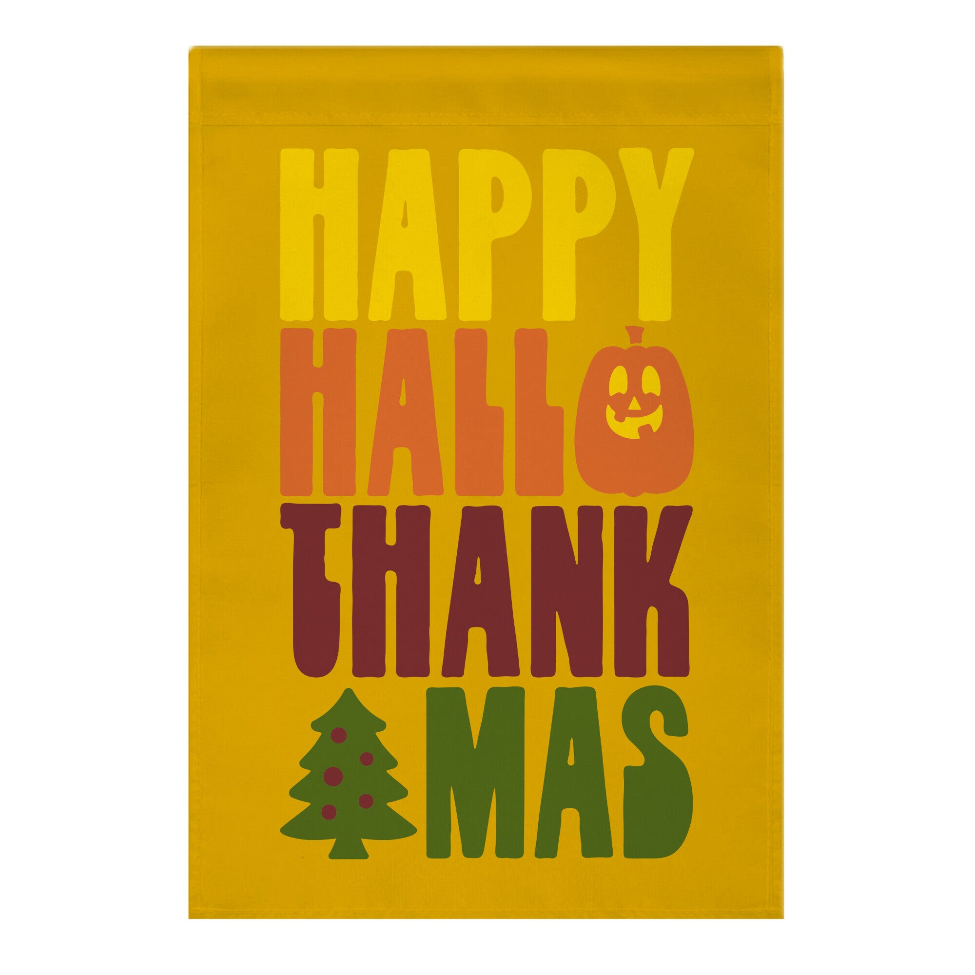 Happy Hallothankmas Garden Flag